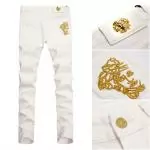 versace denim jeans pantalons longs jeunesse white